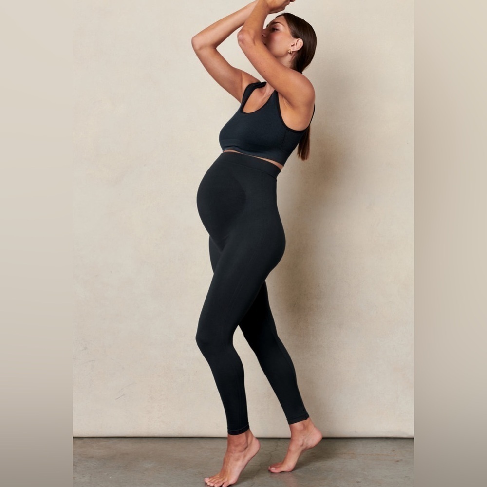 BLANQI |  Black Maternity Belly‎ Support Leggings Baby Pregnancy Size XXL